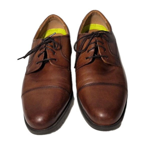 Sharp Florsheim Mens Size 11 EEE  Midtown Leather Brown Cap Toe Oxford HTF Shoes main image 5